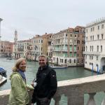 Janet and Kevin on the Rialto Bridge in Venice.
