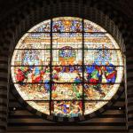 The rose window in the Siena Duomo featuring the Last Supper.