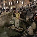 Joe looking dapper with Bernini's Sunken Boat Fountain.