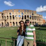 Cheryl and Joe outside the Roman Colosseum.