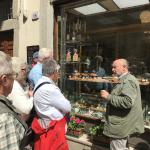 Learning about local pastries in Lucca.