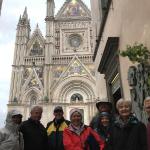 A cold and wet group in Orvieto.