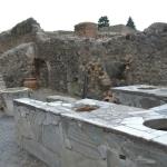 The ancient streets of Pompeii.