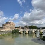 Ponte Sant' Angelo over the Tiber River leading to Castel Sant' Angelo.