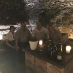 Wine tasting at Cave St. Charles in Chateauneuf-du-Pape.