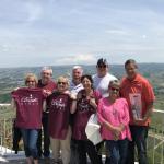 What a picture!  A great group with a great view over the Langhe Hills.