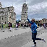 Marie gets sassy in Pisa.