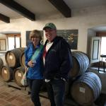 Marie and Fred learn all about how to make Vin Santo on the tour.