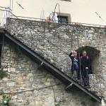 Chuck and Gail make the trek up to our hotel in Castellina.