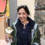 Margaret finds a delicious and pretty gelato cone in Florence.
