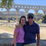 David and Nancy at Pont du Gard.