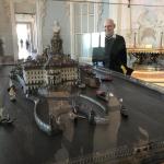 Mike checks out the model of Palazzo Borremeo.  