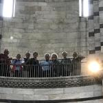 Inside the Pisa Baptistery.