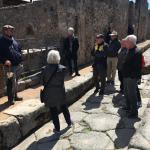 Exploring Pompeii.