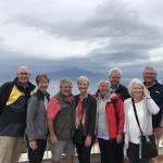 A final shot of the group with our view of Mt. Vesuvius from Hotel Il Nido.