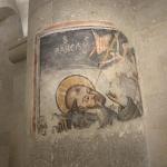 Ancient fresco of St. Francis of Assisi in the lower chapel.