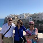 Larry, Peggy and Carol in Polignano a Mare.