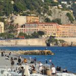 The rocky beaches in Nice.