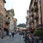 Streets of the Old Town in Nice, France.