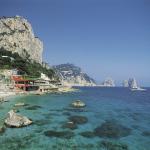 The beautiful waters around the Isle of Capri.