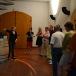 A winery tour at Poggio Antico near Montalcino.