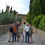 The group at their first visit to a Tuscan castle.