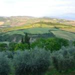 Views from our hotel windows in Pienza.