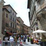 Shopping the streets of Montepulciano.