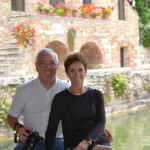Larry and Marsha in Bagno Vignoni.