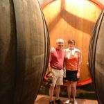 Larry and Jan in the cellars.