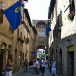 Medieval streets of San Gimignano.