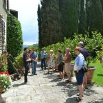 Enjoying a tour of the castle grounds with Mateo.