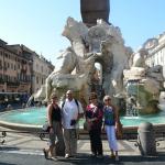 The fountain of the four rivers at Piazza Navona.