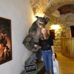 Rhonda and her new friends at the pain and torture museum.