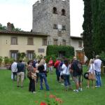 Enjoying the castle tour with Gino.