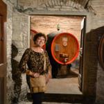 Toni in the ancient ageing cellars.