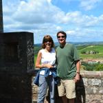 Cynthia and Donald with beautiful Tuscany in the background.