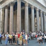 Our group at the Pantheon as we begin our walking tour of Rome.