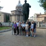 The group with their new friend Julius Caesar.