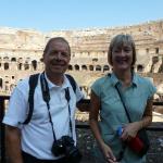 Gary and Ruth enjoy a visit inside the Colosseum.