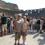 Deb and Cindy checking out teh Colosseum.