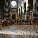 The magnificent marble floors inside the Duomo.