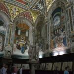 The 550 year old frescos in the Piccolomini library in the Duomo.