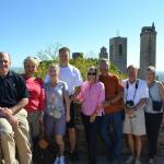Checking out the sights and views in San Gimignano.