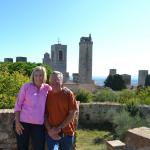 Hayden and Barbara on the old fortress tower in San Gimignano.