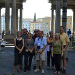The Renaissance city of Florence. In the Uffizi courtyard.