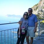 Hayden and Barbara celebrate their 42 years together on the Via delle Amore by putting their own lock along the path and tossing their keys in the sea.