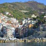 Riomaggiore from the sea.