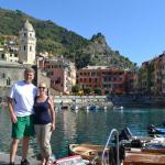 Brad and Cindy in Vernazza.