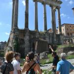 Enjoying a tour of the Roman Forum with our guide Max.